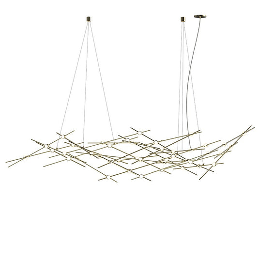 Constellation Ursa Major Chandelier - Satin Brass - White Optical Acrylic Lens - 2700K by SONNEMAN
