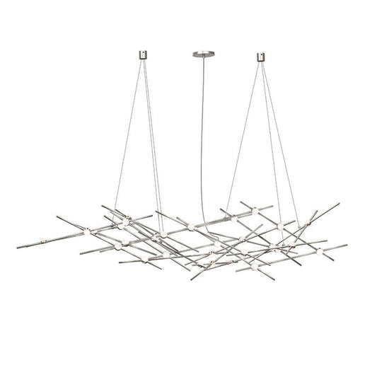 Constellation Ursa Minor Chandelier - Satin Nickel - White Optical Acrylic Lens - 2700K by SONNEMAN
