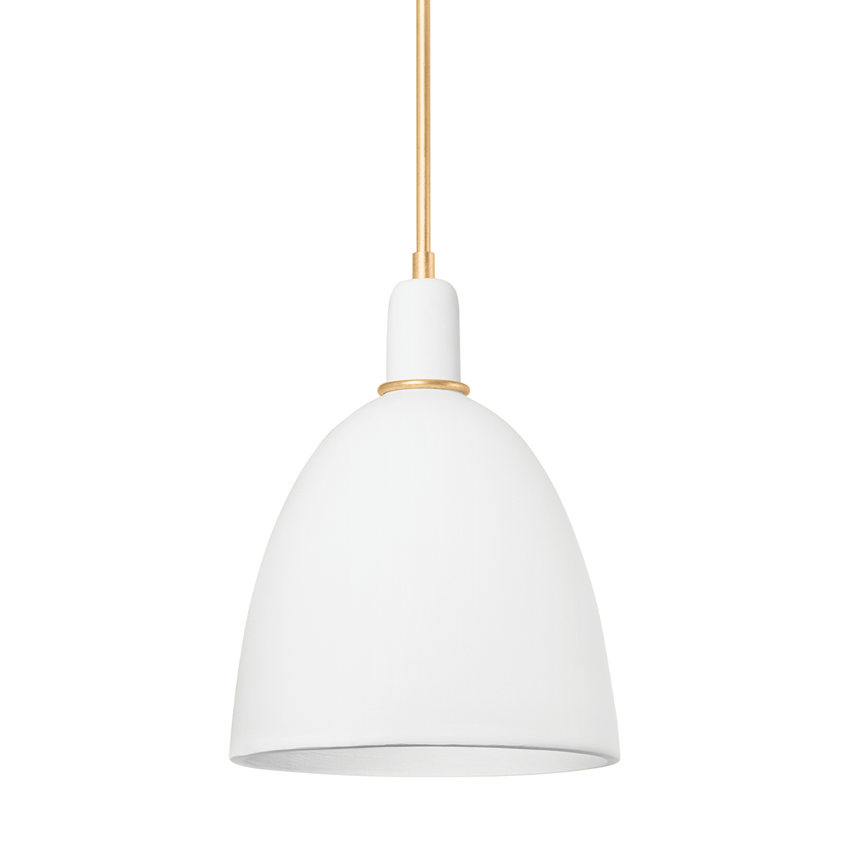 Copake Pendant - Vintage Gold Leaf/Matte Ivory Ceramic by Hudson Valley Lighting
