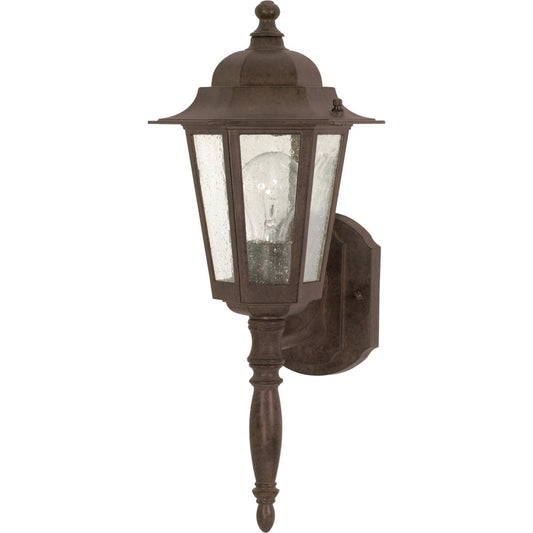 Cornerstone - 1 Light 18" Wall Lantern with Clear Seeded Glass - Old Bronze Finish - Satco 60-986