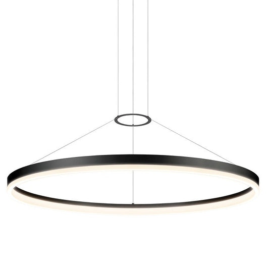 Corona 48" Ring LED Pendant - Satin Black by SONNEMAN