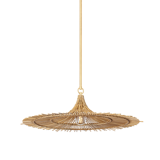 Costa Mesa Pendant - 1-Light - Vintage Gold Leaf - Troy Lighting F8831-VGL