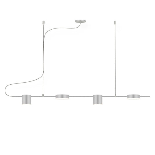 Counterpoint 4-Light Linear LED Pendant - Bright Satin Aluminum by SONNEMAN