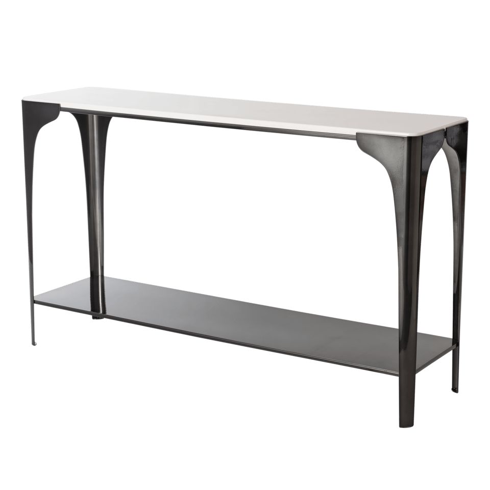 Cove Marble Top Console Table - Ink by Hubbardton Forge