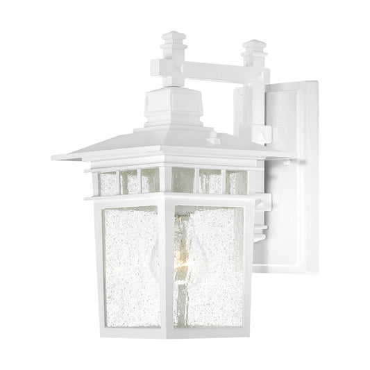 Cove Neck - 1 Light 12" Wall Lantern with Clear Seed Glass - White Finish - Satco 60-4951