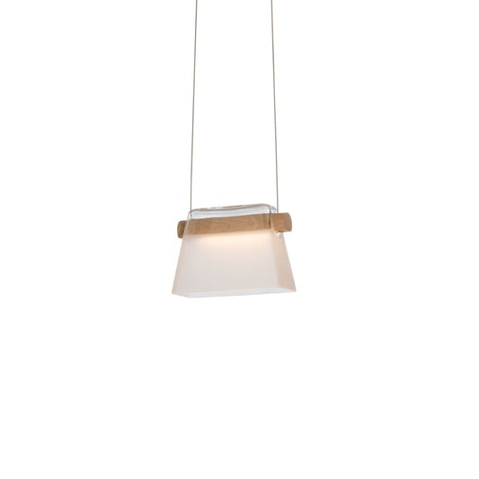 Cowbell LED Mini Pendant - Black - Clear with Frost Glass by Hubbardton Forge