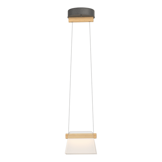 Cowbell LED Mini Pendant - Natural Iron - Clear with Frost Glass by Hubbardton Forge
