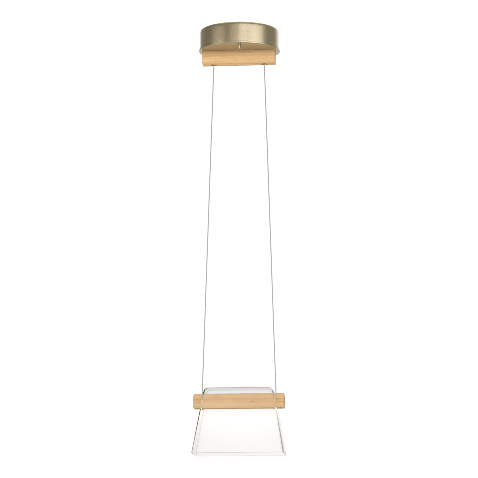 Cowbell LED Mini Pendant - Soft Gold - Clear Glass by Hubbardton Forge