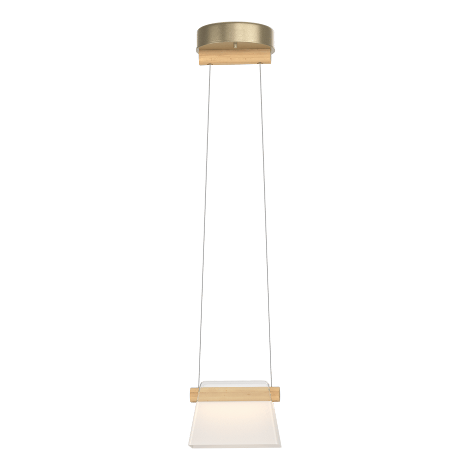 Cowbell LED Mini Pendant - Soft Gold - Clear with Frost Glass by Hubbardton Forge