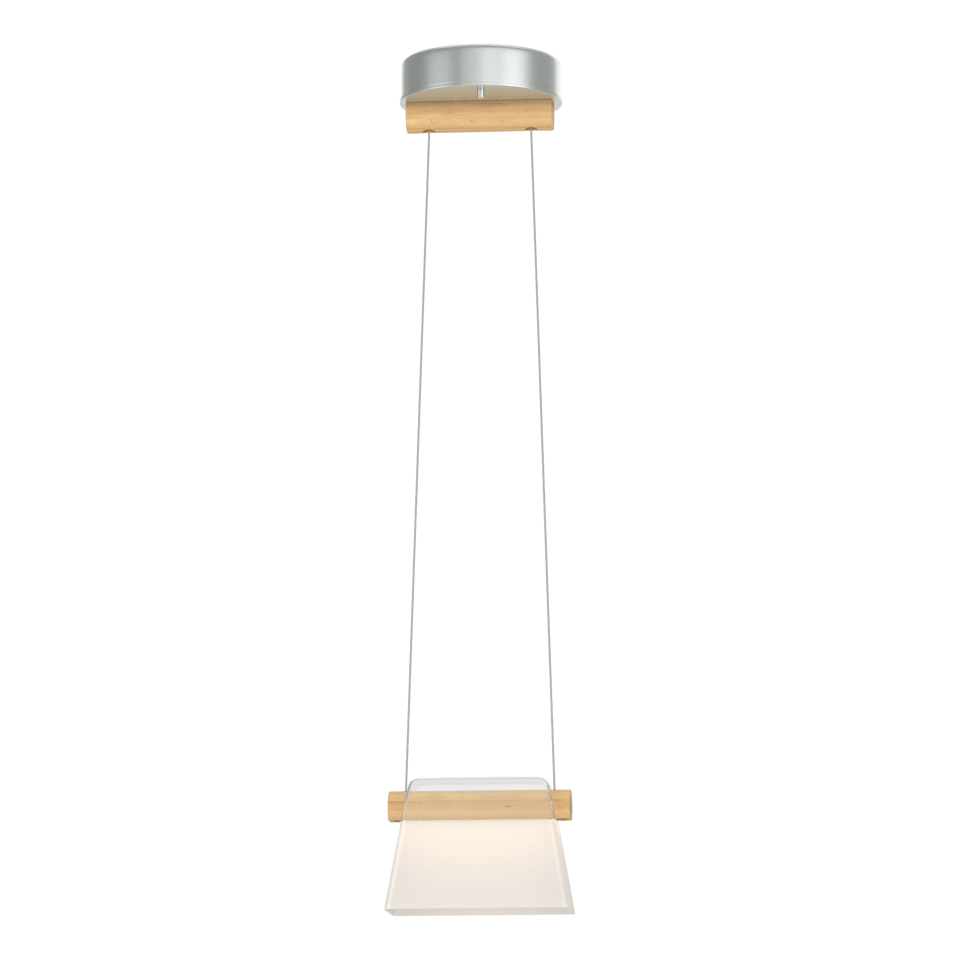 Cowbell LED Mini Pendant - Vintage Platinum - Clear with Frost Glass by Hubbardton Forge
