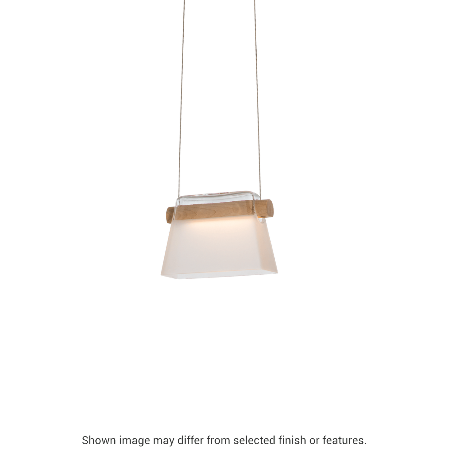 Cowbell LED Mini Pendant - White - Clear with Frost Glass by Hubbardton Forge