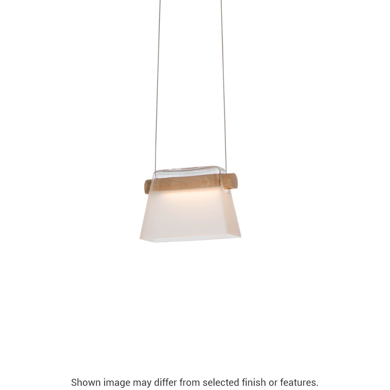 Cowbell LED Mini Pendant - White - Clear with Frost Glass by Hubbardton Forge
