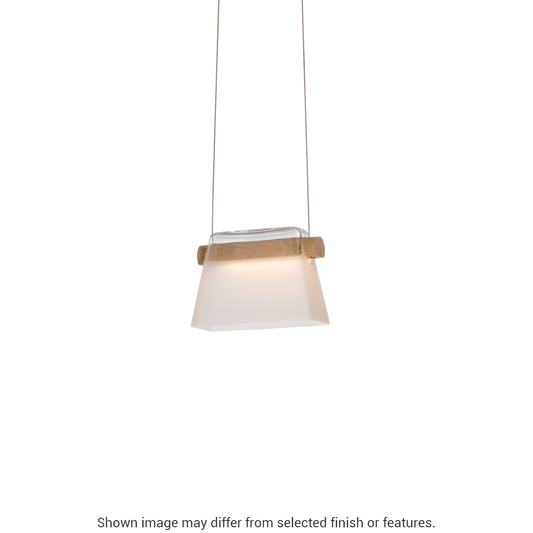 Cowbell LED Mini Pendant - White - Clear with Frost Glass by Hubbardton Forge