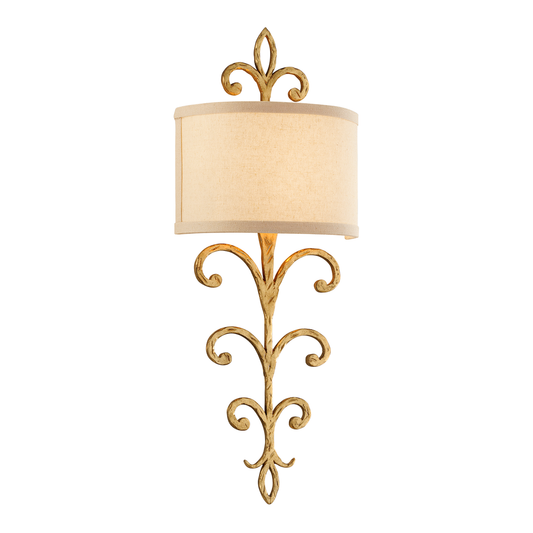 Crawford Wall Sconce - 2-Light - Crawford Gold - Troy Lighting B7182