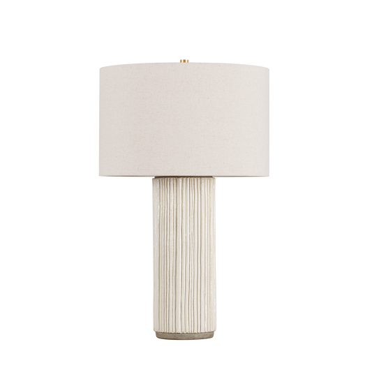 Crestwood Table Lamp - Aged Brass/Ceramic Fluted Ivory by Hudson Valley Lighting