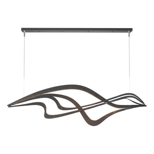 Crossing Waves LED Pendant - Black by Hubbardton Forge