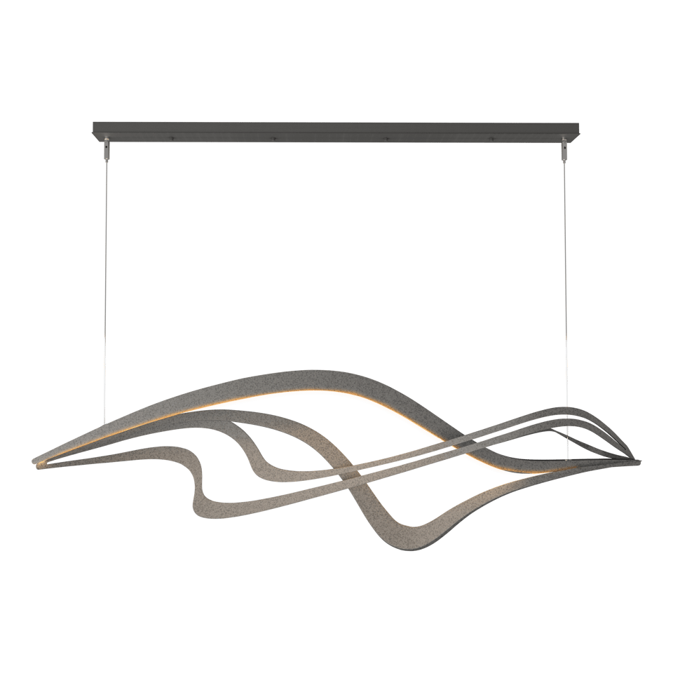 Crossing Waves LED Pendant - Natural Iron by Hubbardton Forge