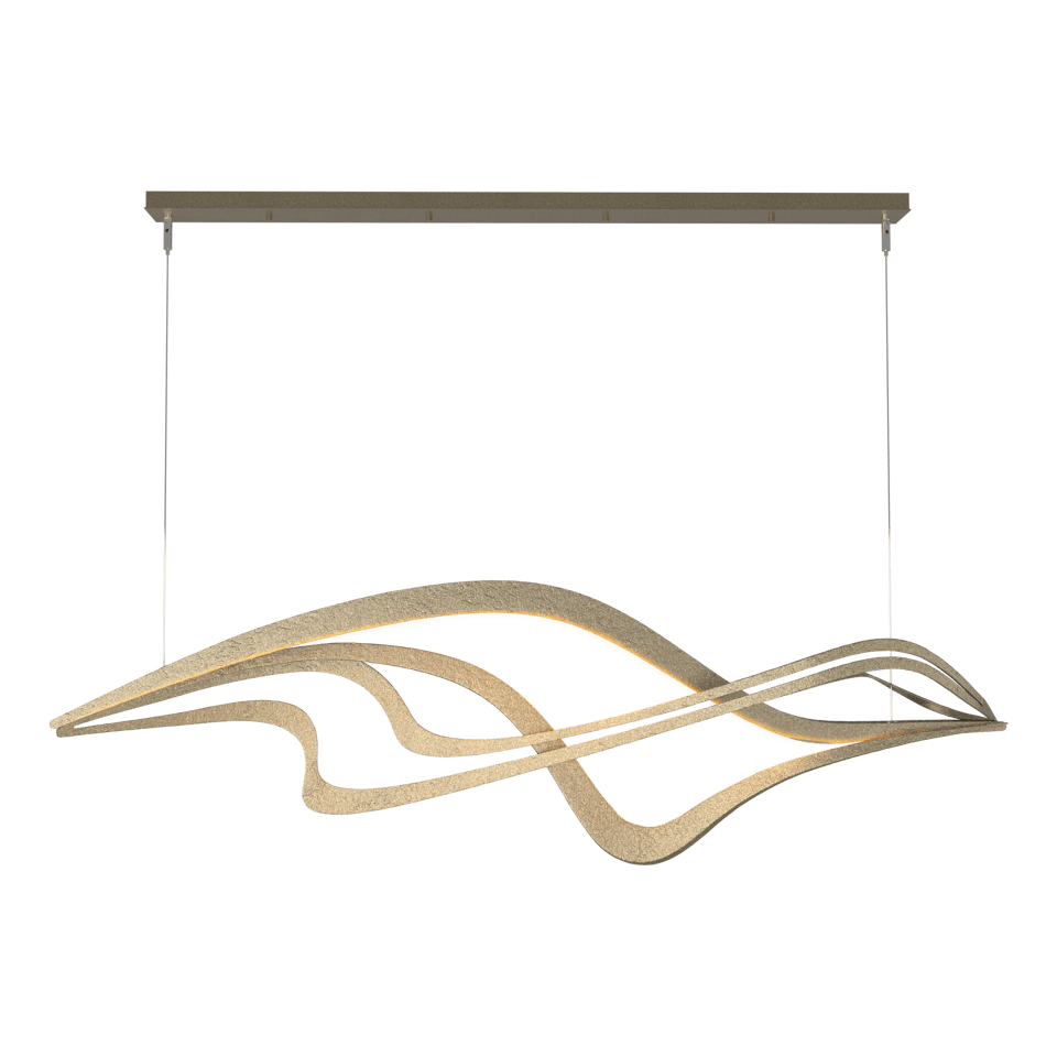 Crossing Waves LED Pendant - Soft Gold by Hubbardton Forge
