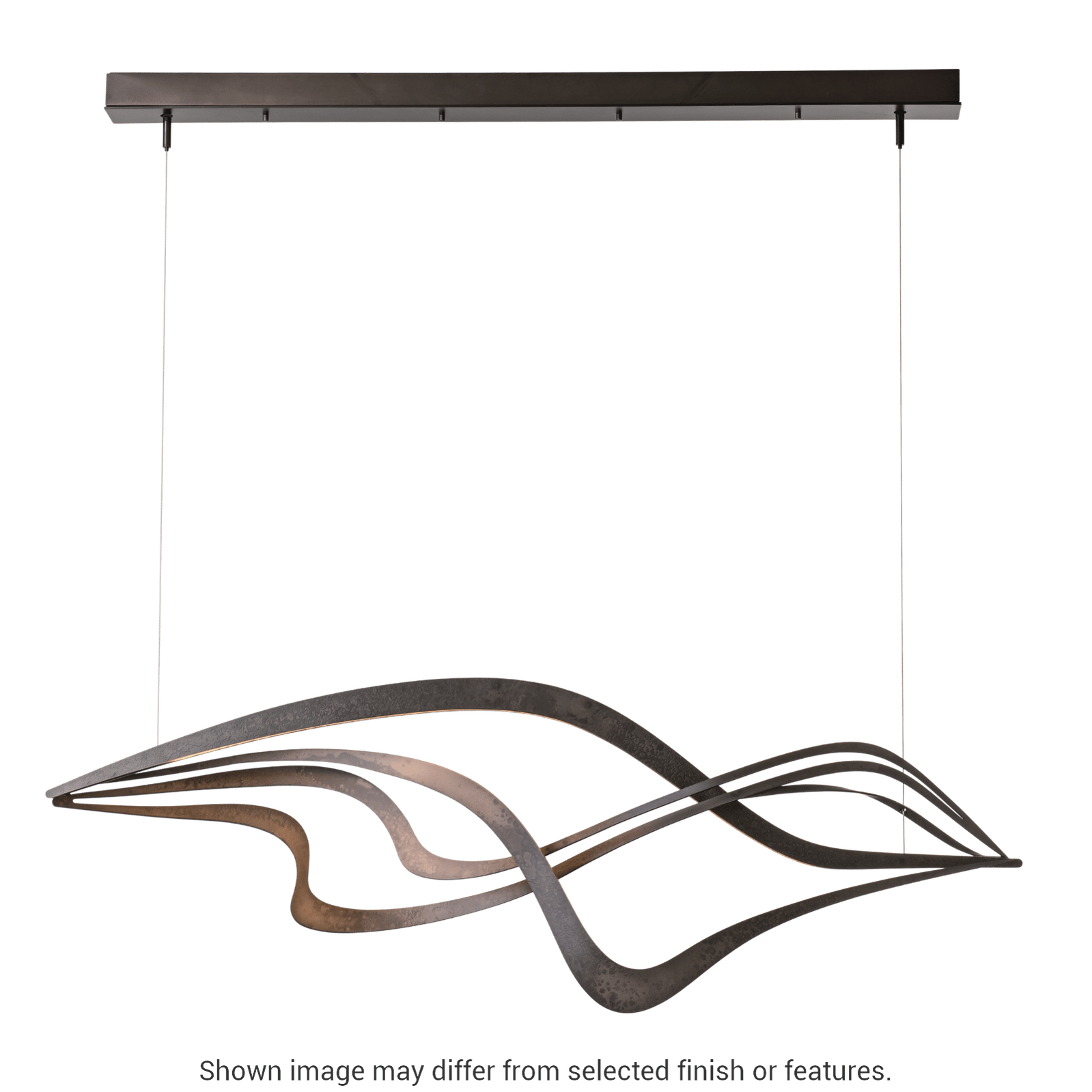 Crossing Waves LED Pendant - White by Hubbardton Forge