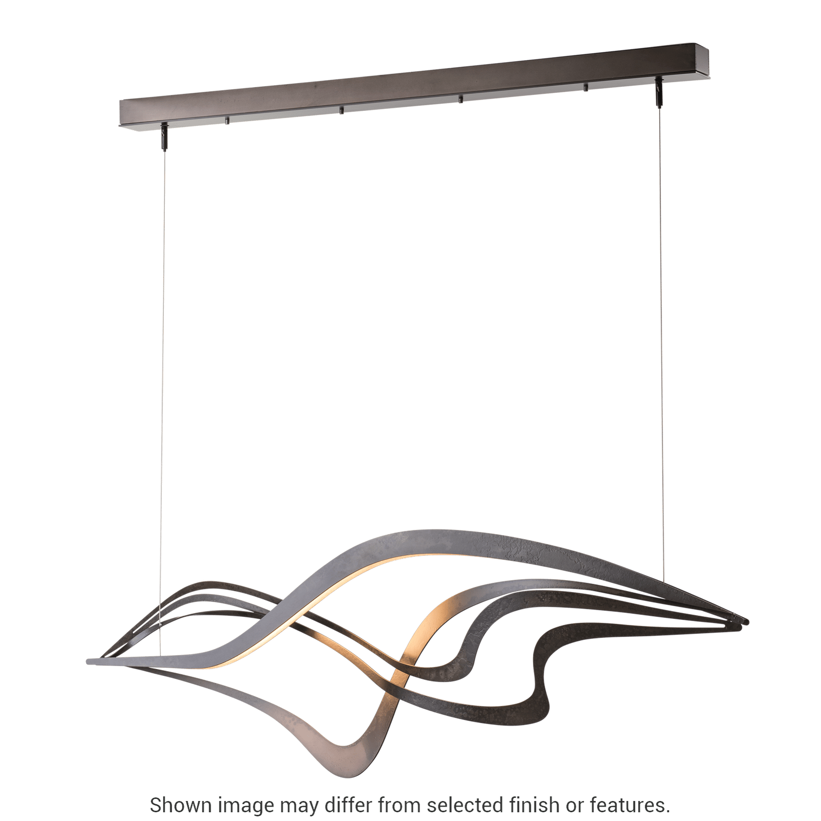 Crossing Waves LED Pendant - White by Hubbardton Forge