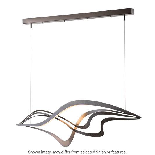 Crossing Waves LED Pendant - White by Hubbardton Forge