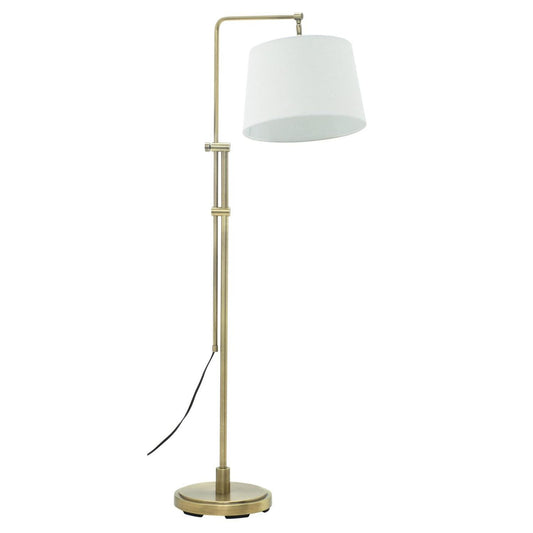 Crown Point Adjustable Downbridge Floor Lamp - CR700-AB - Antique Brass by House of Troy
