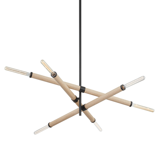 Cruiz Chandelier - 6-Light - Soft Black - Troy Lighting F6706-SBK