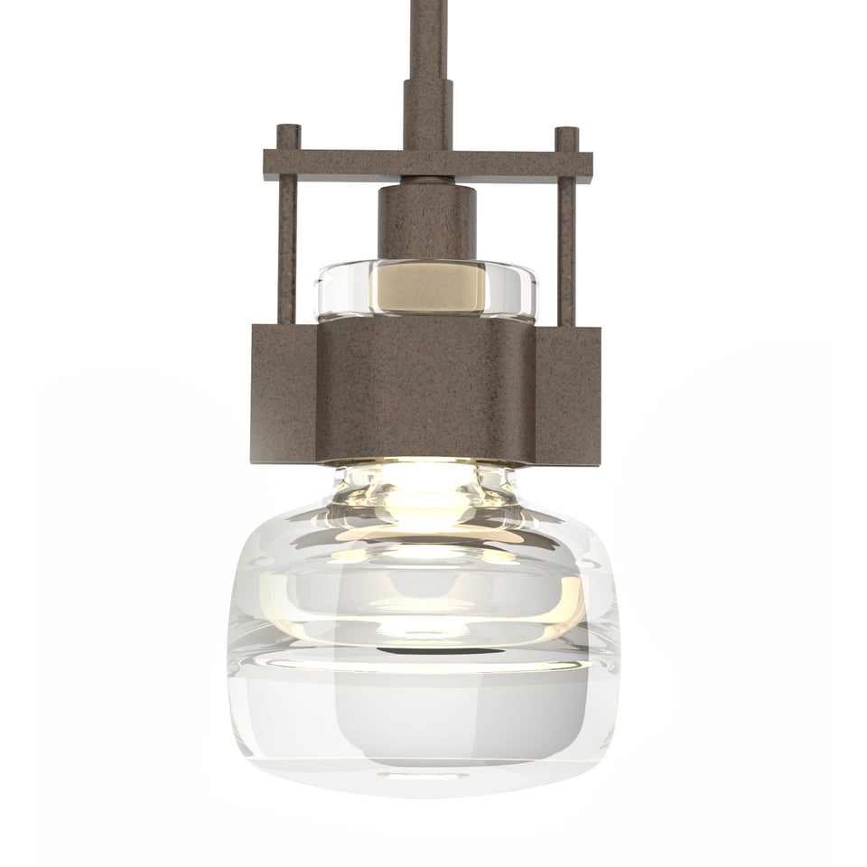 Cuff Large Mini Pendant - Bronze by Hubbardton Forge