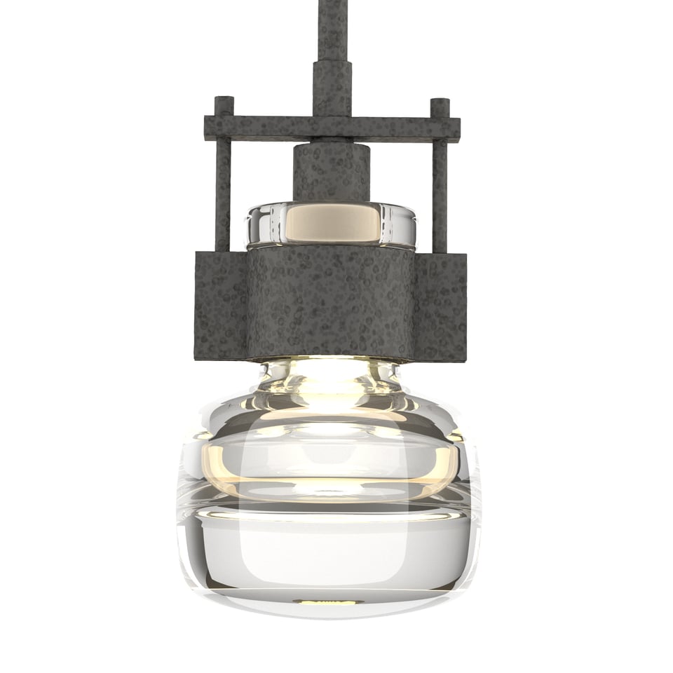 Cuff Small Mini Pendant - Natural Iron by Hubbardton Forge