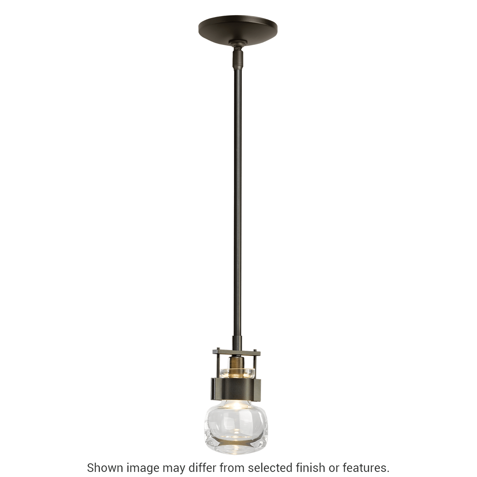 Cuff Small Mini Pendant - White by Hubbardton Forge