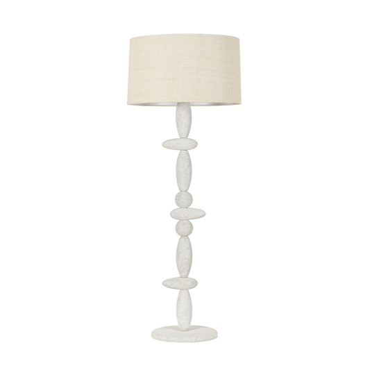 Cullen Floor Lamp - 1-Light - Vintage Gold Leaf/Ceramic Gypsum Clay - Troy Lighting PFL5564-VGL/CGL