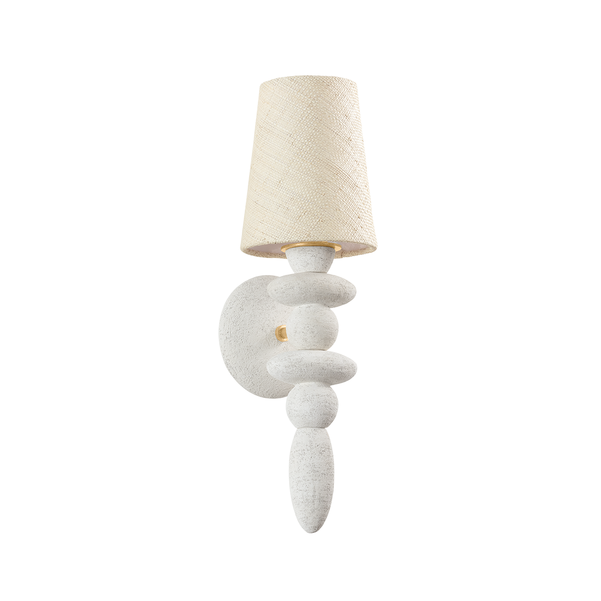 Cullen Wall Sconce - 1-Light - Vintage Gold Leaf/Ceramic Gypsum Clay - Troy Lighting B5520-VGL/CGL