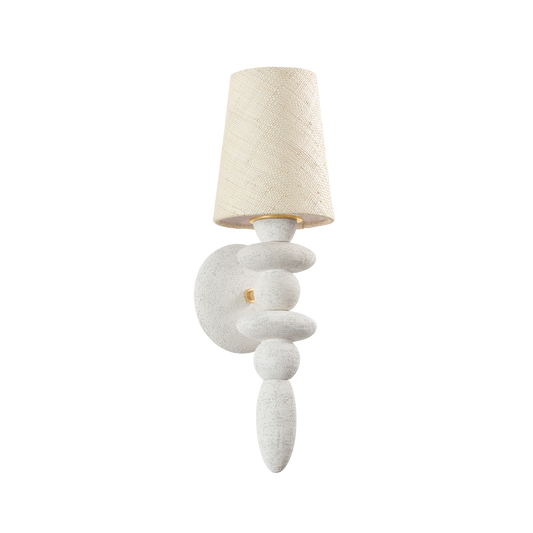 Cullen Wall Sconce - 1-Light - Vintage Gold Leaf/Ceramic Gypsum Clay - Troy Lighting B5520-VGL/CGL