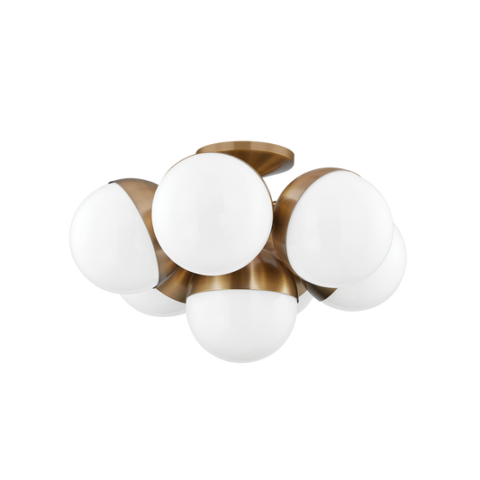 Cupertino Semi Flush - 7-Light - Patina Brass - Troy Lighting C1524-PBR