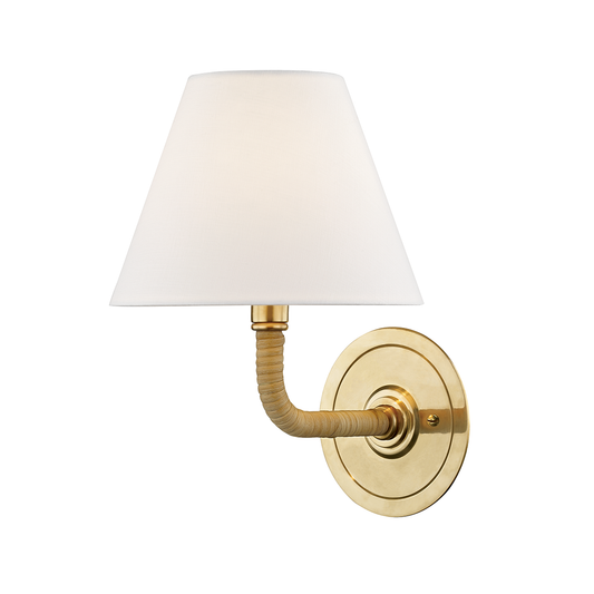 Curves No.1 Wall Sconce - Aged Brass by Hudson Valley Lighting