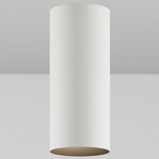CY1 Cylinder Outdoor Wall Wash Ceiling Light - White Powder Coat/Black Baffle - 3000K by Lucifer Lighting