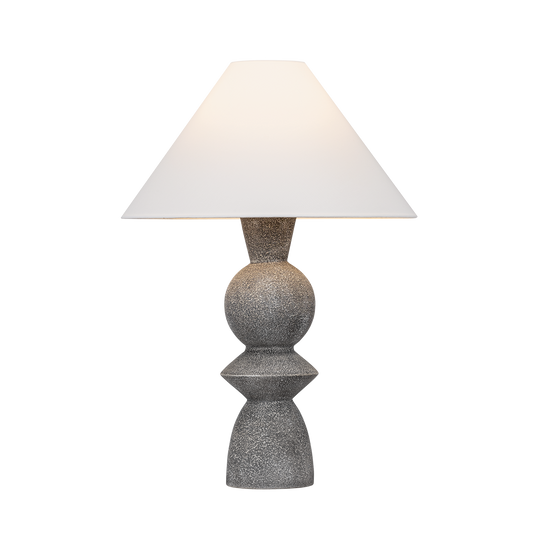 Cyrah Table Lamp - 1-Light - Patina Brass/Ceramic Lunar Grey - Troy Lighting PTL2529-PBR/CLG