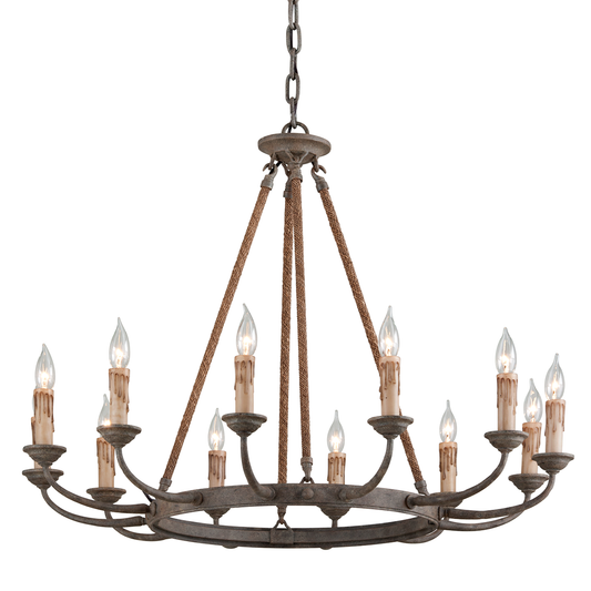 Cyrano Chandelier - 12-Light - Earthen Bronze - Troy Lighting F6117-EB