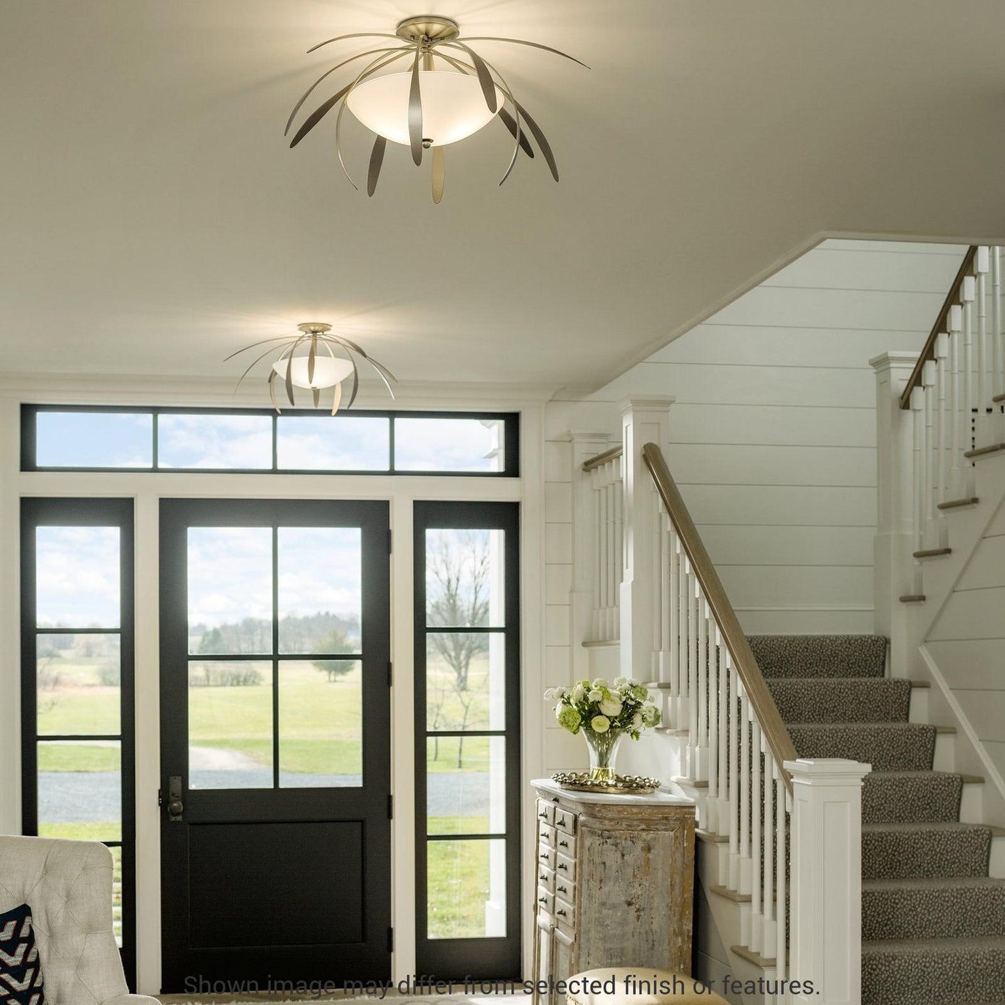 Dahlia Medium Semi-Flush - White by Hubbardton Forge