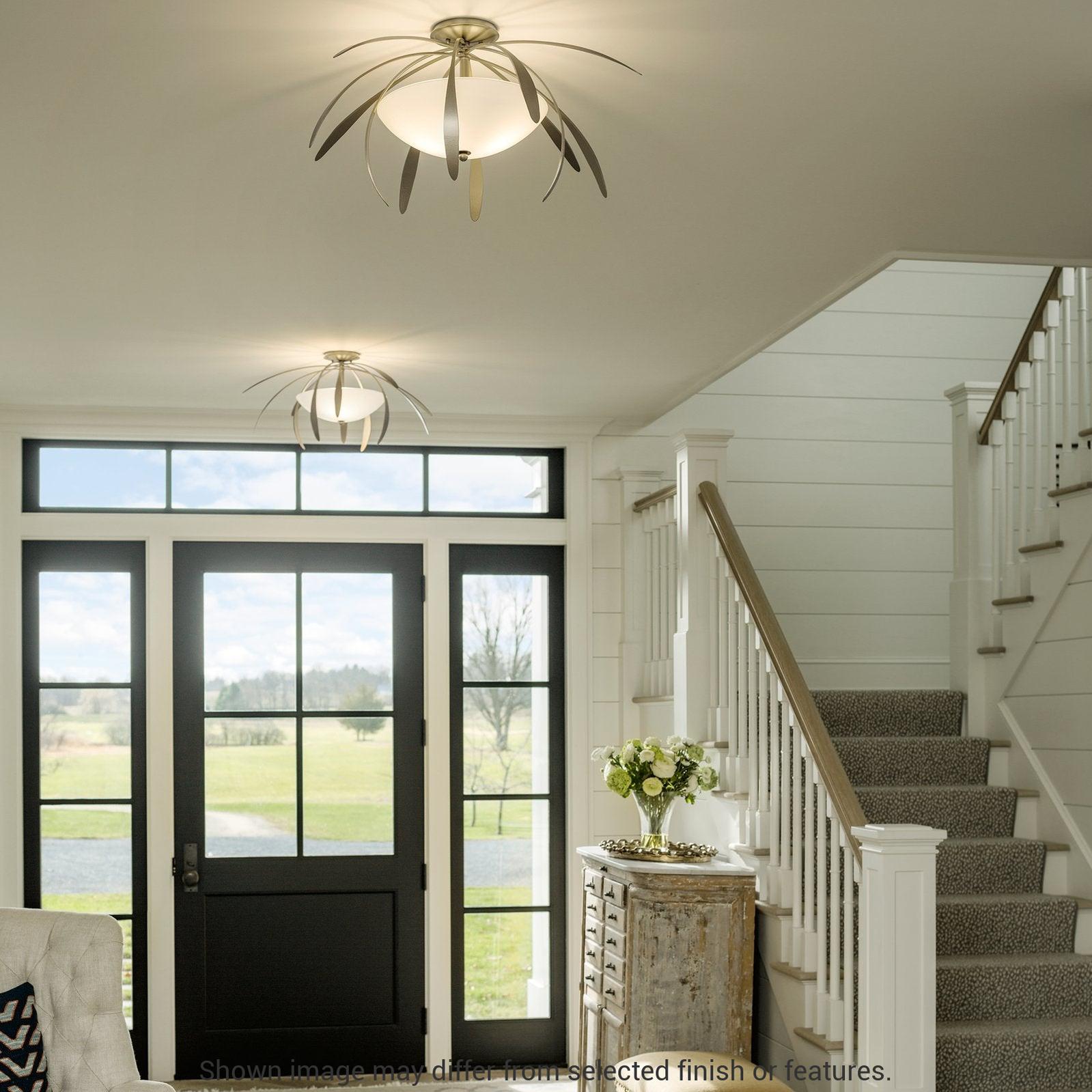 Dahlia Medium Semi-Flush - White by Hubbardton Forge