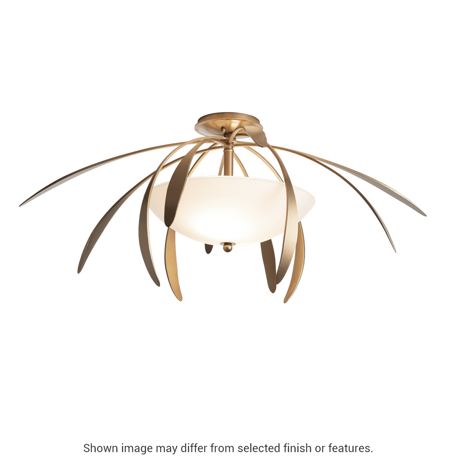 Dahlia Medium Semi-Flush - White by Hubbardton Forge
