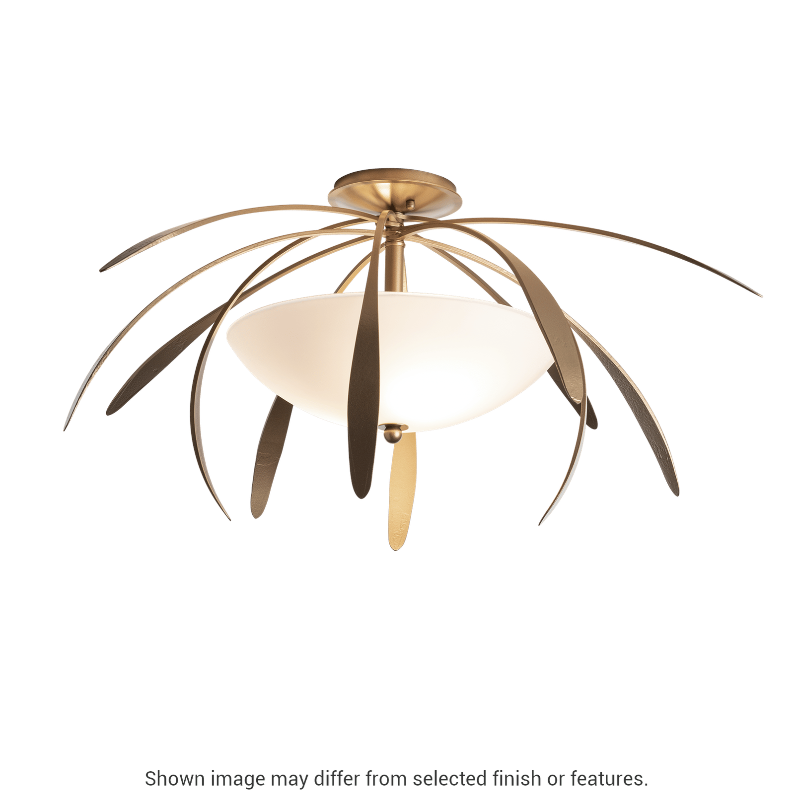 Dahlia Medium Semi-Flush - White by Hubbardton Forge