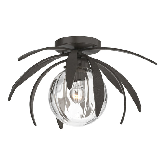 Dahlia Semi-Flush - Dark Smoke - Water Glass by Hubbardton Forge
