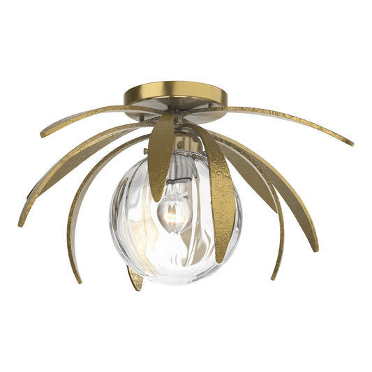 Dahlia Semi-Flush - Modern Brass - Water Glass by Hubbardton Forge