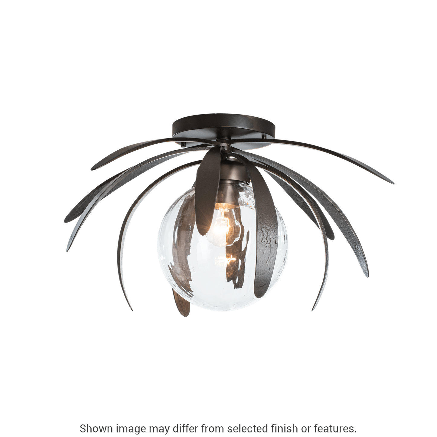 Dahlia Semi-Flush - White - Water Glass by Hubbardton Forge