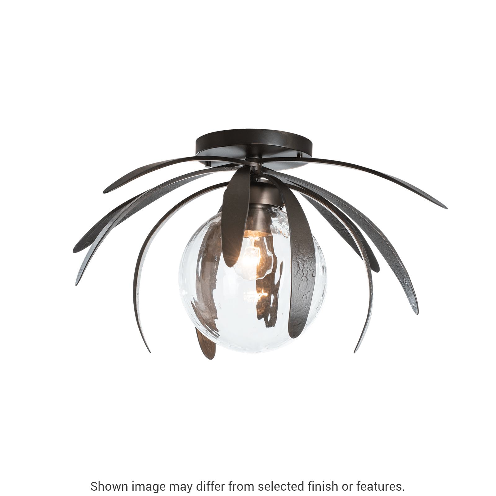 Dahlia Semi-Flush - White - Water Glass by Hubbardton Forge