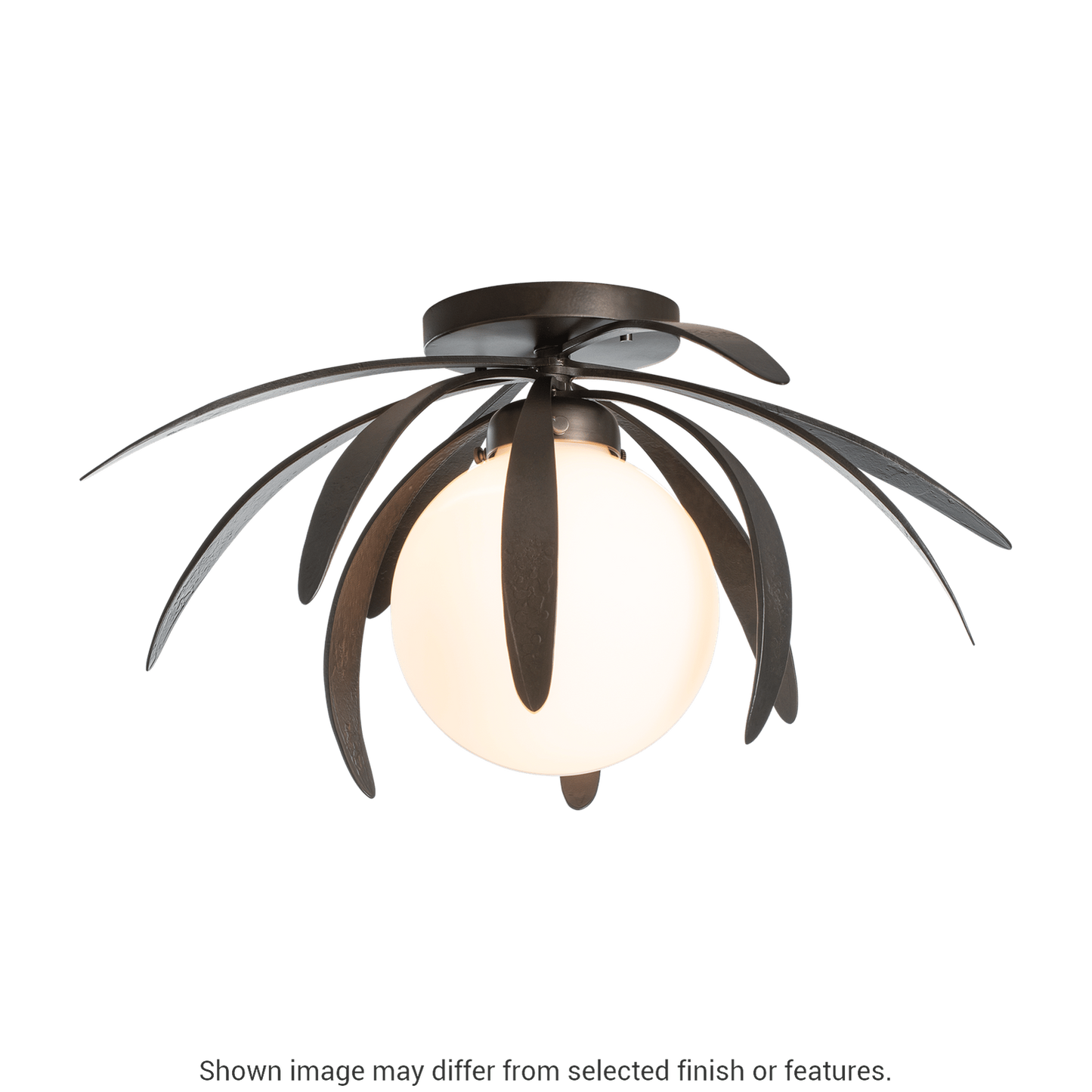 Dahlia Semi-Flush - White - Water Glass by Hubbardton Forge