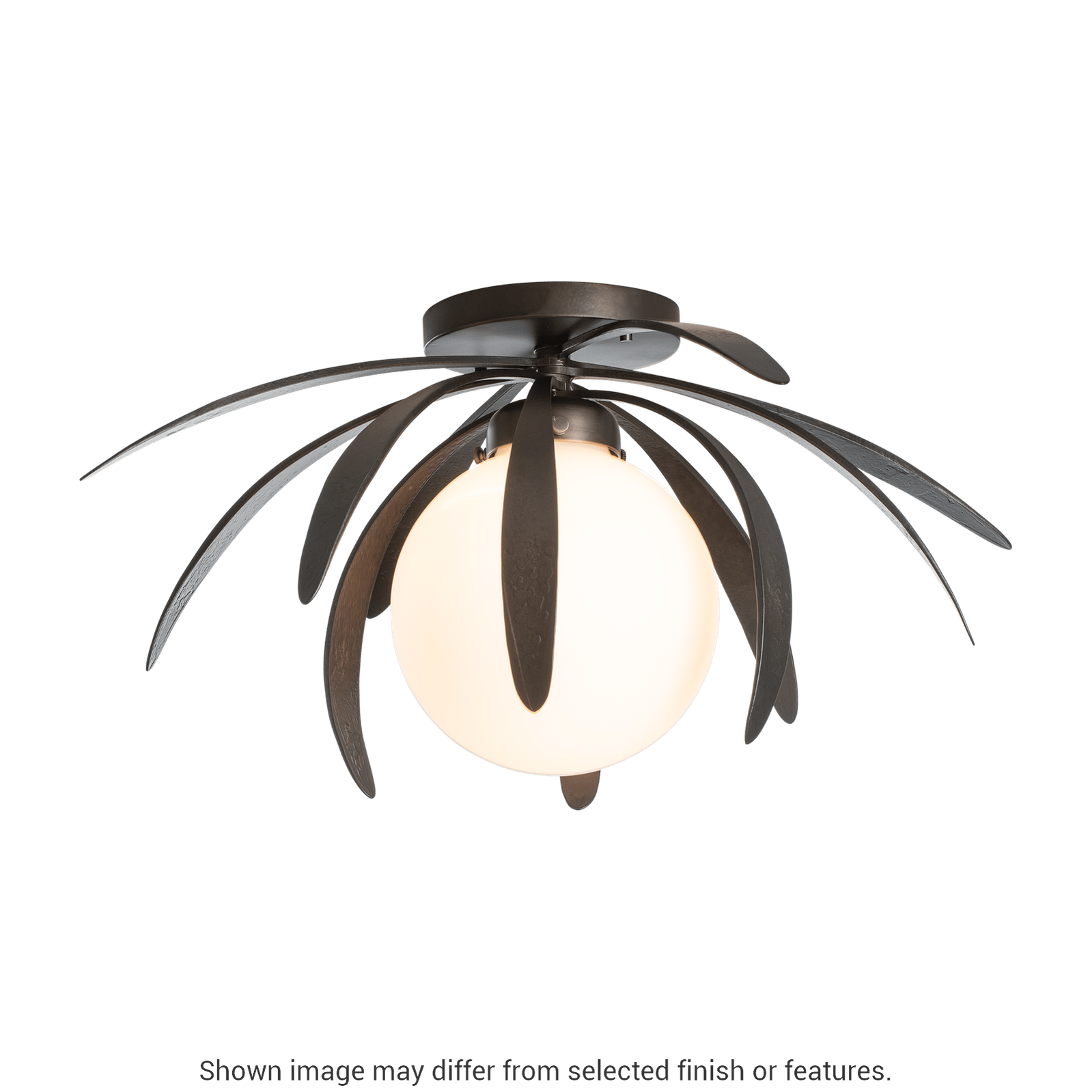 Dahlia Semi-Flush - White - Water Glass by Hubbardton Forge