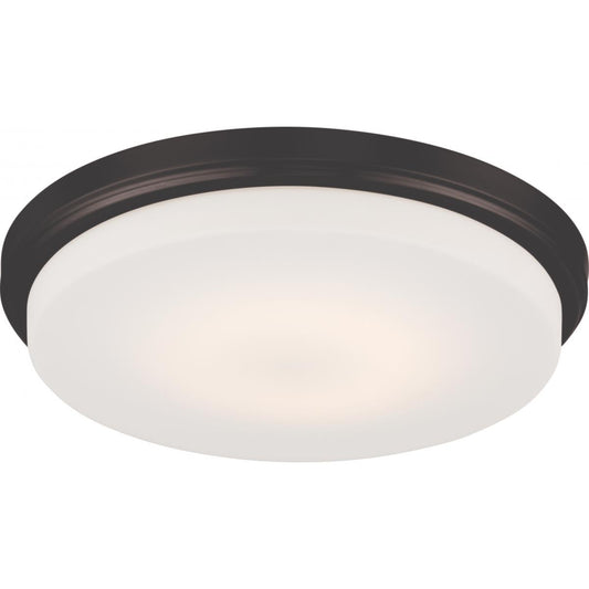 Dale - LED Flush with Opal Frosted Glass - Aged Bronze Finish - Satco 62-709