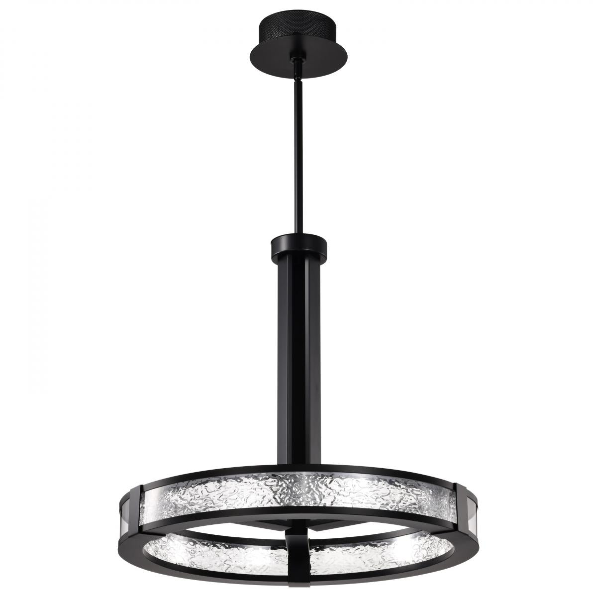 Darrow - 24 Inch LED Pendant - Matte Black - Acrylic Panels - Satco 62-2003